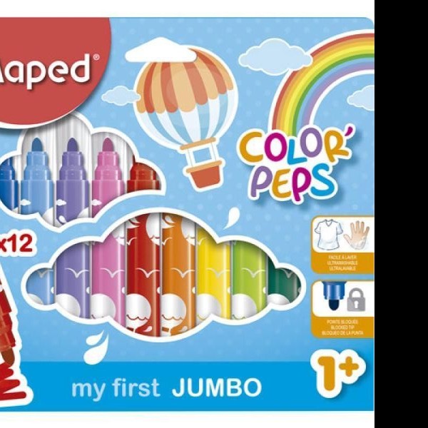 MARCADOR AGUA GRUESO ESTUCHE C12 COLOR PEPS MAXI